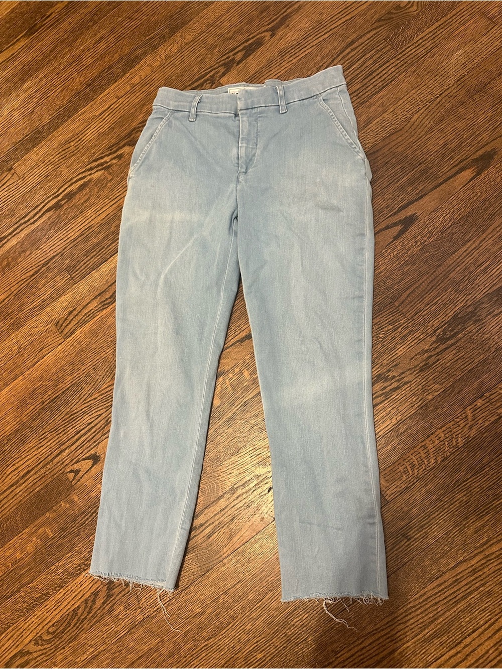 Frank & Eileen Light Blue Cropped Straight Jeans